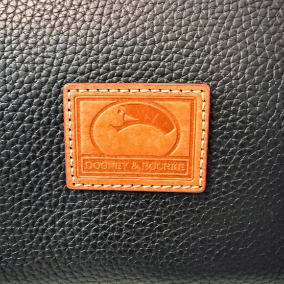 Dooney & Bourke Pebble Grain Tote – Black Leather with Red Lining | Excellent Co - Picture 15 of 16